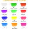 imageArtecho 12pcs Neon Soft Pastels Square Chalk for Drawing Blending Layering Shading Pastels Art Supplies12 neon colors long