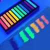 imageArtecho 12pcs Neon Soft Pastels Square Chalk for Drawing Blending Layering Shading Pastels Art Supplies12 neon colors long