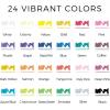 imageArtecho Acrylic Paint Markers 60 Colors Acrylic Paint Pens with Brush Tip and Fine Tip for Stone Rock Painting Paper Pumpkin Wood Egg Canvas Ceramic Fabric leather Glass DIY Crafts24 Colors