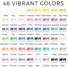 imageArtecho Acrylic Paint Markers 72 Colors with Bag Acrylic Paint Pens with Brush Tip and Fine Tip for Stone Rock Painting Paper Pumpkin Wood Egg Canvas Ceramic Fabric leather Glass48 Colors