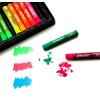 imageArtecho Oil Pastels Set of 48 Colors Soft Oil Pastels for Art Painting Drawing Blending Art Supplies for Artists Beginners Students Teachers 10 x 70 mm12 Neon Colors6 Pack