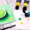 imageArtecho Professional Acrylic Paint White and Black 120ml  405oz Tubes Art Craft Paints for Canvas Rock Stone Wood Fabric Art Supplies20 Basic Colors
