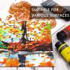 imageArtecho Professional Acrylic Paint White and Black 120ml  405oz Tubes Art Craft Paints for Canvas Rock Stone Wood Fabric Art SuppliesLamp Black