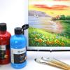 imageArtecho White Acrylic Paint Large Bottle 500ml  17oz White Paint for Canvas Rocks Wood Fabric Ceramic Non Toxic12 colors