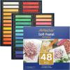 imageArtecho 12pcs Neon Soft Pastels Square Chalk for Drawing Blending Layering Shading Pastels Art Supplies48 colors long