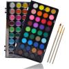 imageArtecho 28 Metallic Watercolor Paint Set Glitter Colors SemiMoist Pearlescent Water color Ideal for Beginners and Artists36 colors