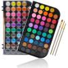 imageArtecho 28 Metallic Watercolor Paint Set Glitter Colors SemiMoist Pearlescent Water color Ideal for Beginners and Artists48 colors