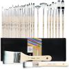 imageArtecho 32 PCS Paint Brushes for Acrylic Painting Acrylic Paint Brushes for Oil Watercolor Acrylic Gouache and Canvas Painting32 pcs