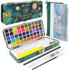 imageArtecho Watercolor Paint Set 50 Colors Travel Watercolor Set with Watercolor Papers and Brushes Ideal for Amateur Hobbyists Painting Lovers and Artists50 Colors