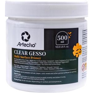 imageArtecho Black Gesso 169oz  500ml Gesso Primer for Acrylic Paintingclear