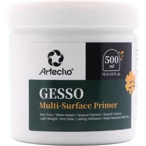 imageArtecho Black Gesso 169oz  500ml Gesso Primer for Acrylic Paintingwhite