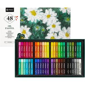imageArtecho Oil Pastels Set of 48 Colors Soft Oil Pastels for Art Painting Drawing Blending Art Supplies for Artists Beginners Students Teachers 10 x 70 mm48 Basic Colors