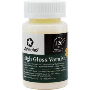 imageArtecho High Gloss Varnish 4oz  120ml for Acrylic Painting Wood Clay Canvas