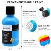 imageArtecho Black Fabric Paint 250 ml  845 oz Permanent Clothing Paint for DIY TShirts Tote Bags ampamp Canvas Washable ampamp Flexible Textile Paintsap green