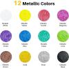 imageArtecho Tempera Paint Sticks 12 Neon Colors Washable Paint Sticks12 Metallic Colors
