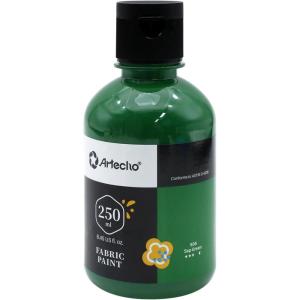 imageArtecho Black Fabric Paint 250 ml  845 oz Permanent Clothing Paint for DIY TShirts Tote Bags ampamp Canvas Washable ampamp Flexible Textile Paintsap green