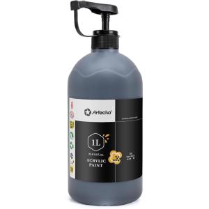 imageArtecho Phthalo Blue Acrylic Paint 1000ml 338 fl oz with Pump Dispenser  High Pigment for Exceptional Coverage Large Bottle Craft Paint for Canvas Wood Rocks Fabric Ceramic  NonToxicBlack