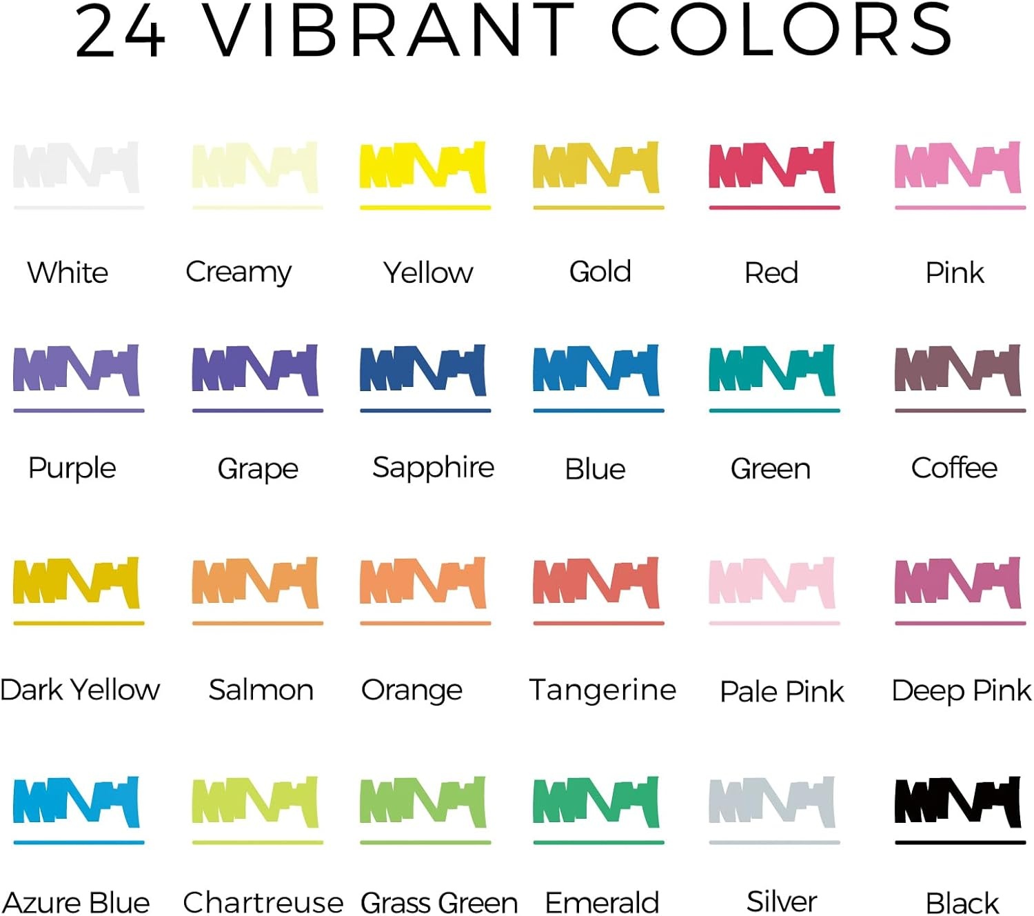 image:imageArtecho Acrylic Paint Markers 24 Colors Dual tip and 36 Colors 07mm Extra Fine Tip