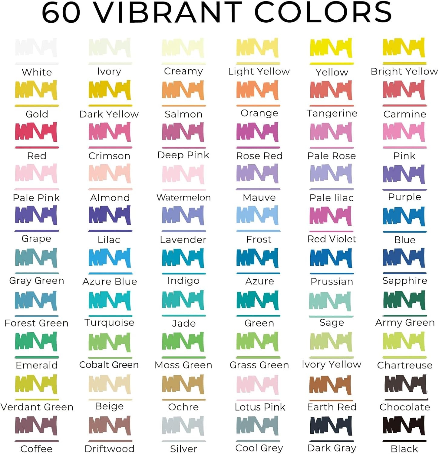 image:imageArtecho Acrylic Paint Markers 60 Colors with Brush Tip and Fine Tip and Acrylic Paint Markers 36 Colors 07mm Extra Fine Tip