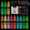 image:imageArtecho Glow in the Dark Acrylic Paint Set  6 Colors x 11ml 037oz  NonToxic Waterproof Art Supplies for Canvas Rock Wood Fabric  Rich Pigment Craft Paint for Adults amp Hobbyists037 Fl Oz Pack of 12