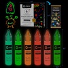 image:imageArtecho Glow in the Dark Acrylic Paint Set  6 Colors x 11ml 037oz  NonToxic Waterproof Art Supplies for Canvas Rock Wood Fabric  Rich Pigment Craft Paint for Adults amp Hobbyists037 Fl Oz Pack of 6