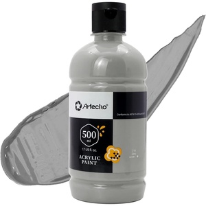 image:imageArtecho Orange Glow in the Dark Acrylic Paint 500ml  17oz Large Bottle  Semi Glossy Finish High Pigment Rich Color Craft Paint for Canvas Rocks Wood Fabric Ceramic NonToxicGrey