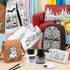 image:imageArtecho 12 Colors Acrylic Leather Paint 1oz Set Leather Paint for Shoes Sneakers Boots Bags Sofa Jackets and Furniture  Will Not Crack or Peel MixableWhite