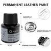 image:imageArtecho 12 Colors Acrylic Leather Paint 1oz Set Leather Paint for Shoes Sneakers Boots Bags Sofa Jackets and Furniture  Will Not Crack or Peel MixableBlack