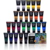 image:imageArtecho Professional Acrylic Paint Set 24 Basic Colors Tubes 60ml  202oz amp Gesso 64oz  189L
