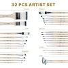 image:imageArtecho White Acrylic Paint Large Bottle 500ml  17oz amp 32 PCS Paint Brushes for Acrylic Painting