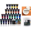 image:imageArtecho Professional Acrylic Paint Set 24 Basic Colors Tubes 60ml  202oz amp Gesso 169oz  500ml
