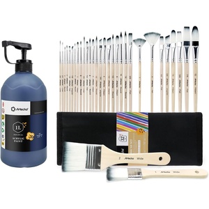 image:image32 Pcs Acrylic Paint Brushes Set amp Artecho Phthalo Blue Acrylic Paint 1000ml  338 fl oz Pump Dispenser