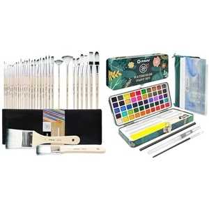 image:imageArtecho Watercolor Paint Set 50 Colors amp 32 PCS Paint Brushes for Acrylic Painting