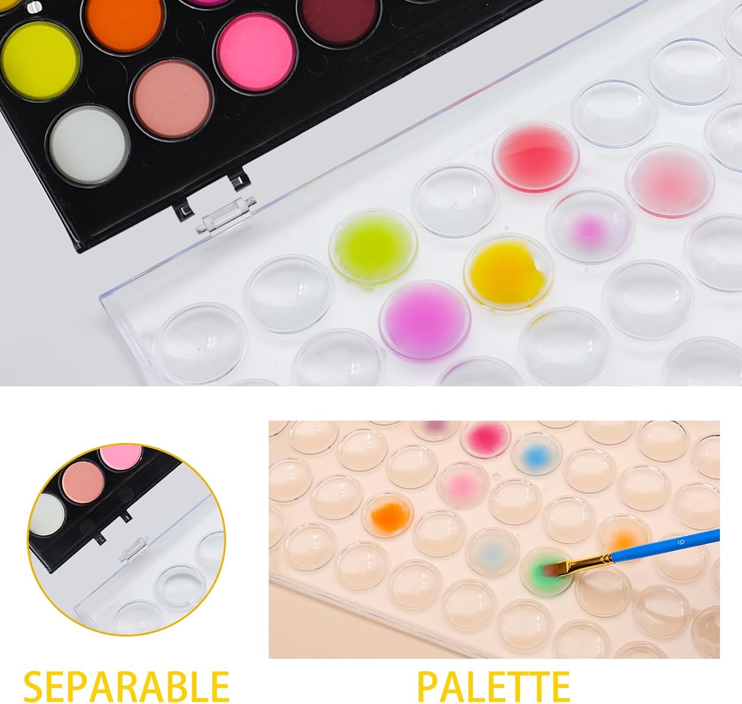 image:imageArtecho 48 Colors Watercolor Paint Set with 10 Paint Brushes A5 Watercolor Paper Pad and 2 Watercolor Pens Washable Water Colors Paint Adult Set48 colors with paper pad