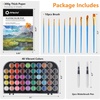 image:imageArtecho 48 Colors Watercolor Paint Set with 10 Paint Brushes A5 Watercolor Paper Pad and 2 Watercolor Pens Washable Water Colors Paint Adult Set48 colors with paper pad