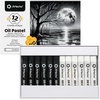 image:imageArtecho Oil Pastels Set of 120 PCS 8 x 60 mm  Soft Oil Pastels for Art Painting Drawing Blending Art Supplies for Artists Beginners Students TeachersWhite and Black