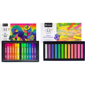 image:imageArtecho Neon Oil Pastels Set of 12 Colors 12pcs Neon Soft Pastels