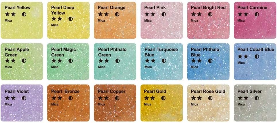image:imageArtecho 24 Colors Watercolor Paint Set Portable Travel Tin Box with Brush  Watercolor Paper Color Chart amp Sponge Included  Lightweight Metal Case  Creative Gift for Artists Students Beginners18 metallic colors