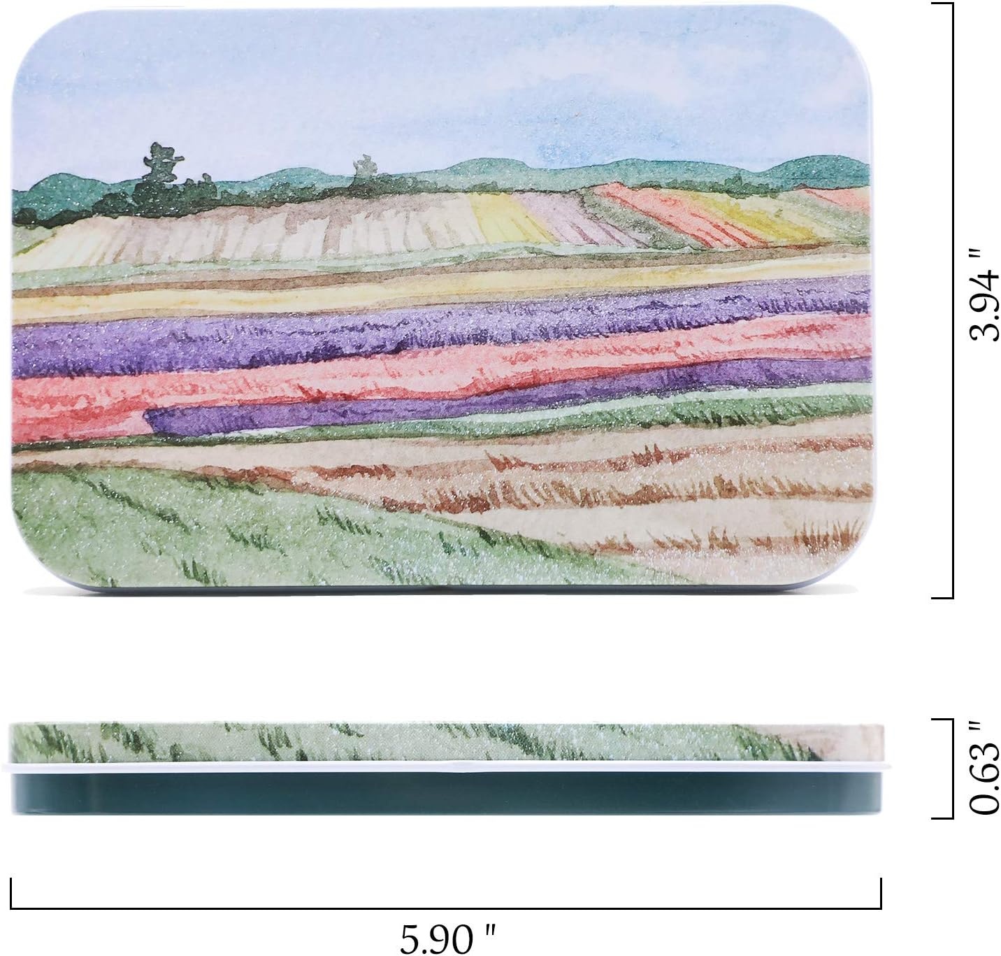 image:imageArtecho 24 Colors Watercolor Paint Set Portable Travel Tin Box with Brush  Watercolor Paper Color Chart amp Sponge Included  Lightweight Metal Case  Creative Gift for Artists Students Beginners18 metallic colors