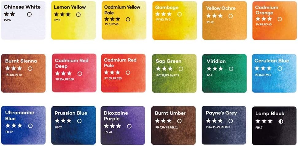 image:imageArtecho 24 Colors Watercolor Paint Set Portable Travel Tin Box with Brush  Watercolor Paper Color Chart amp Sponge Included  Lightweight Metal Case  Creative Gift for Artists Students Beginners18 colors