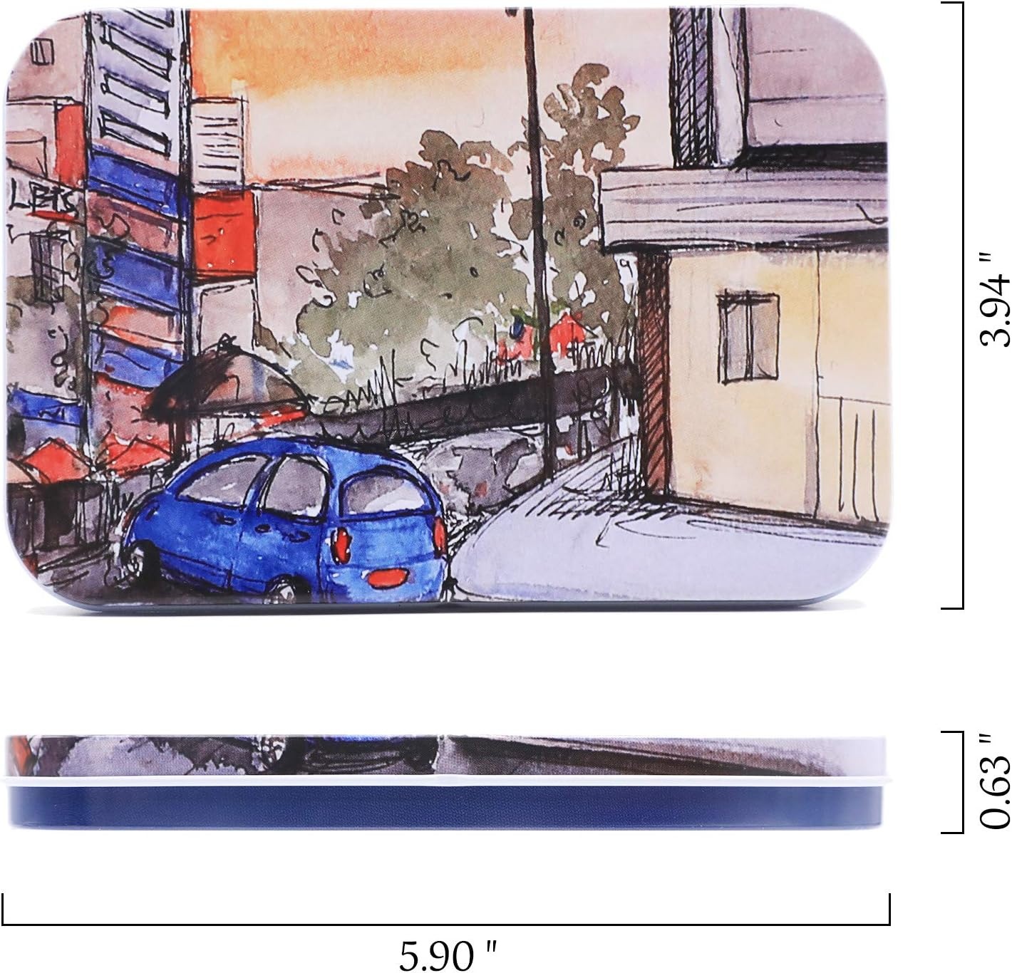 image:imageArtecho 24 Colors Watercolor Paint Set Portable Travel Tin Box with Brush  Watercolor Paper Color Chart amp Sponge Included  Lightweight Metal Case  Creative Gift for Artists Students Beginners24 colors
