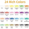 image:imageArtecho 24 Colors Liquid Chalk Markers with 6mm Reversible Tip Pens  Nontoxic amp Erasable Chalk Pens with BulletChisel Tips Perfect for Glass Windows Cars Blackboards amp Bistro Signs24 Colors