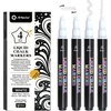 image:imageArtecho 24 Colors Liquid Chalk Markers with 6mm Reversible Tip Pens  Nontoxic amp Erasable Chalk Pens with BulletChisel Tips Perfect for Glass Windows Cars Blackboards amp Bistro Signs4 Pcs White