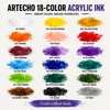 image:imageArtecho Acrylic Ink Set 6 Colors 20ml Dropper Bottles  Highflow acrylic ink for drawing calligraphy amp pouring18 primary colors