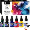 image:imageArtecho Acrylic Ink Set 6 Colors 20ml Dropper Bottles  Highflow acrylic ink for drawing calligraphy amp pouring6 primary colors