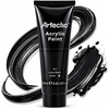 image:imageArtecho 12 Colors Acrylic Paint 250ml  845oz TubeLamp Black