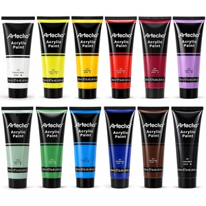 image:imageArtecho 12 Colors Acrylic Paint 250ml  845oz Tube12 Basic Colors