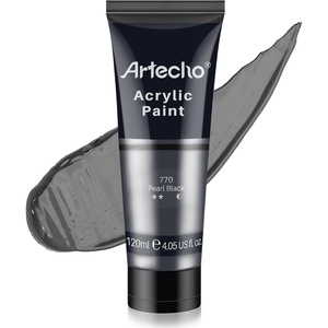 image:imageArtecho 12 Colors Acrylic Paint 250ml  845oz TubePearl Black