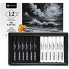 image:imageArtecho Oil Pastels Set of 72 Colors Wooden Box 10 x 70 mmWhite and Black