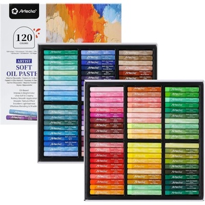 image:imageArtecho Oil Pastels Set of 72 Colors Wooden Box 10 x 70 mmExtra Soft 120 Colors